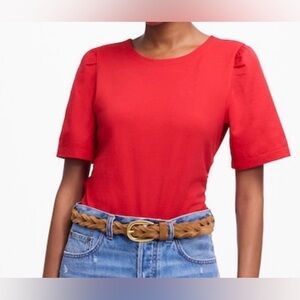 Madewell| Side-Cinch Puff-Sleeve Tee